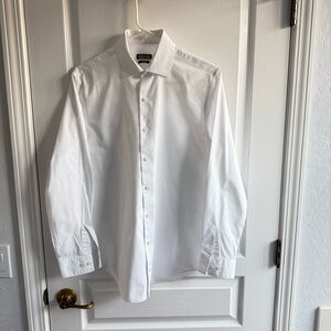 Kenneth Cole Reaction White Men’s Dress Shirt Slim Fit Size 15, 32-33
